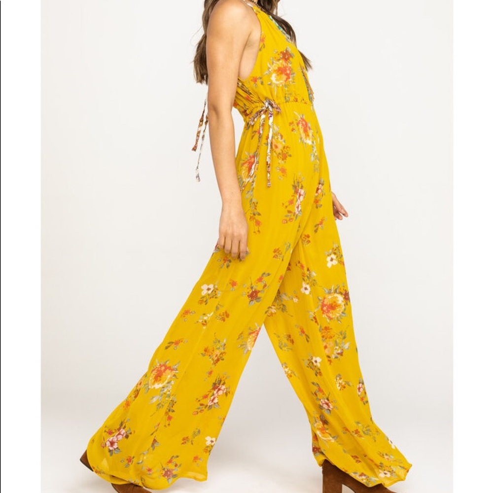 🆕 Free People Gold Georgia Jumpsuit💛